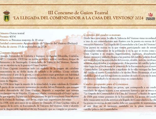 III CONCURSO DE GUIÓN TEATRAL “LA LLEGADA DEL COMENDADOR A LA CASA DEL VENTOSO” 2024
